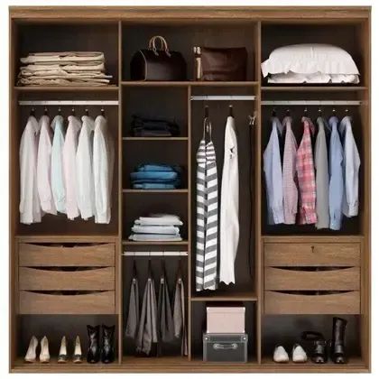 Guarda roupa 6 portas com espelho