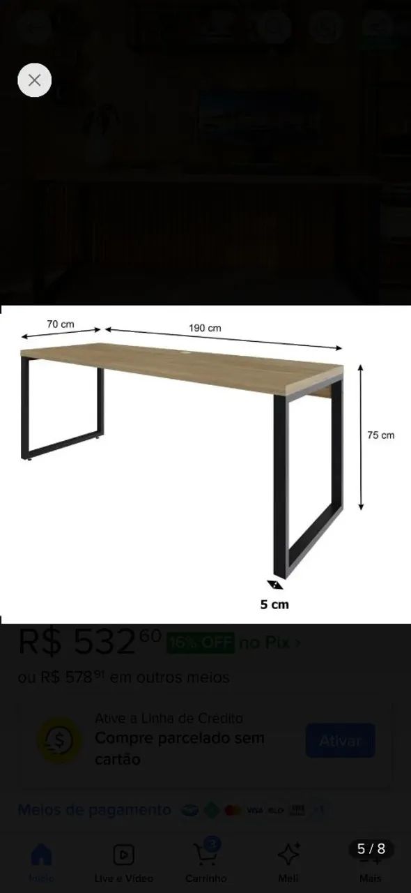 Mesa de escritório  - Foto 3