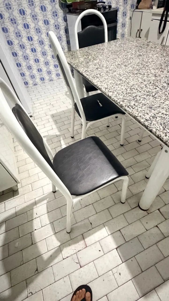 Mesa 6 cadeiras Mármore  - Foto 4