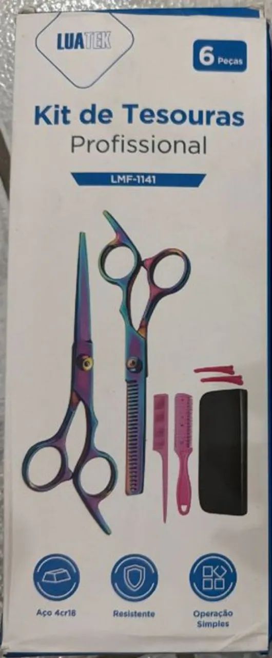 Kit de Tesouras Profissional para Cabelo Luatek  - Foto 2