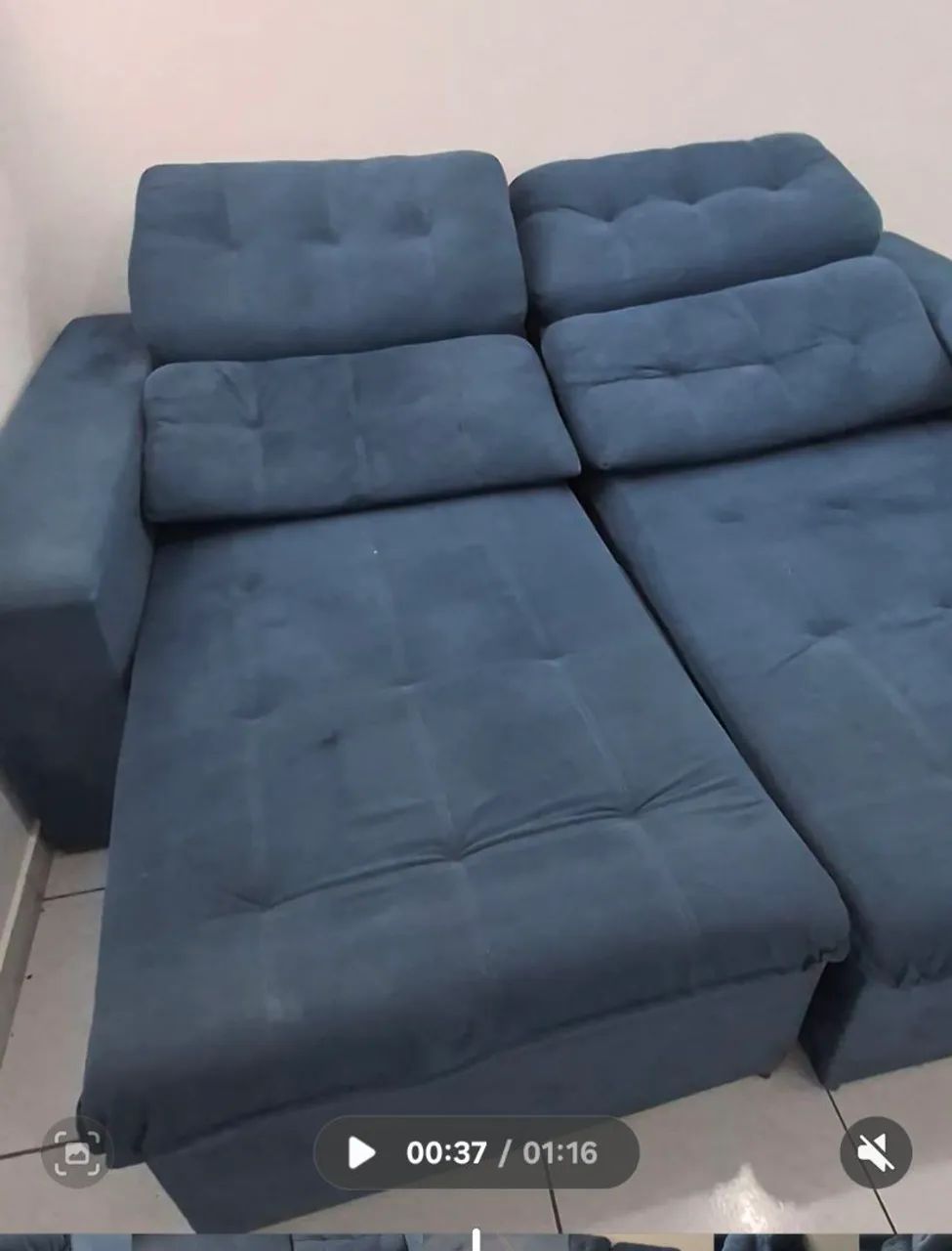 Sofá retrátil reclinável 2,40m