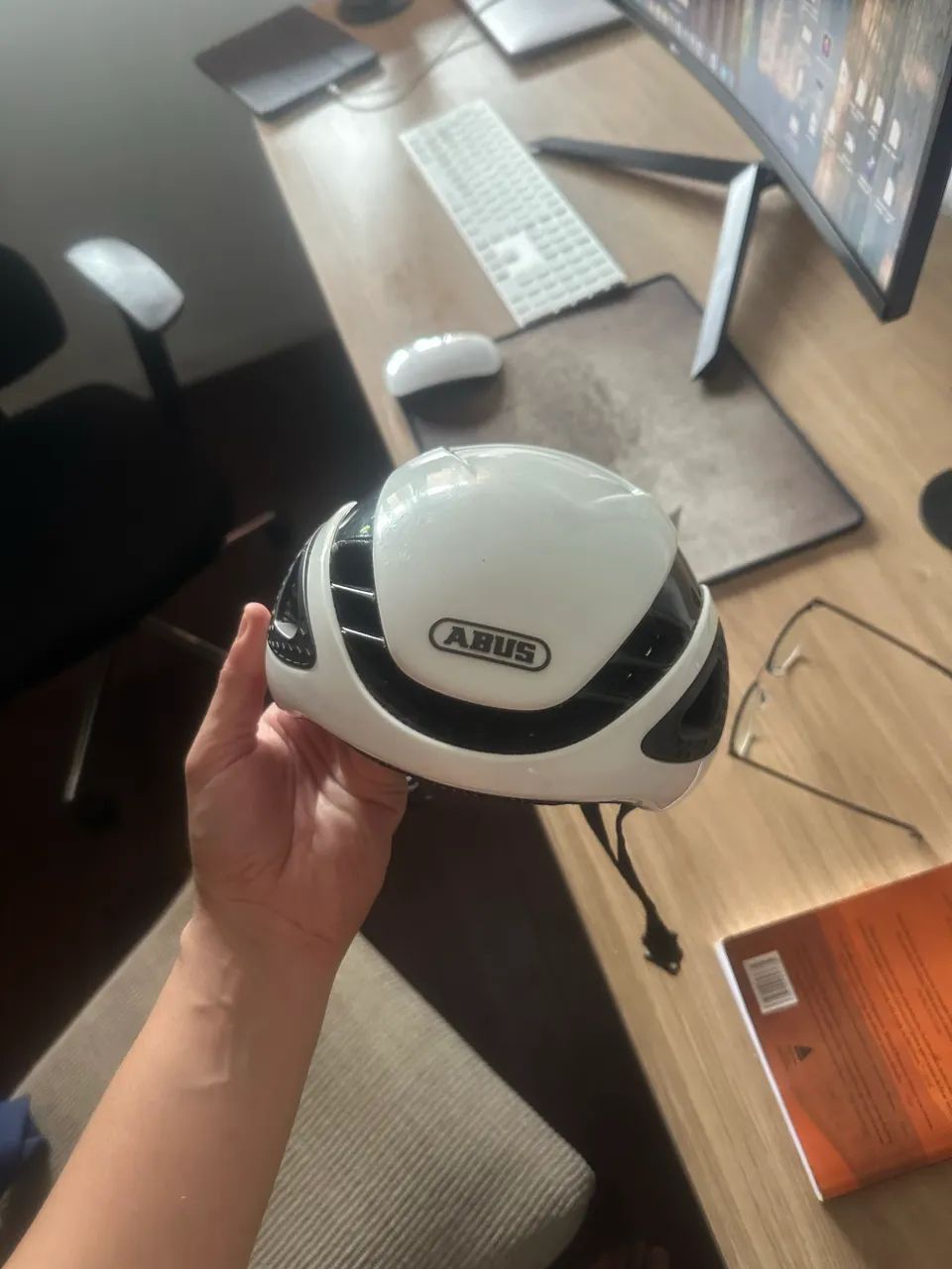 Capacete speed road ciclismo Abus Gamechanger branco S - Foto 4