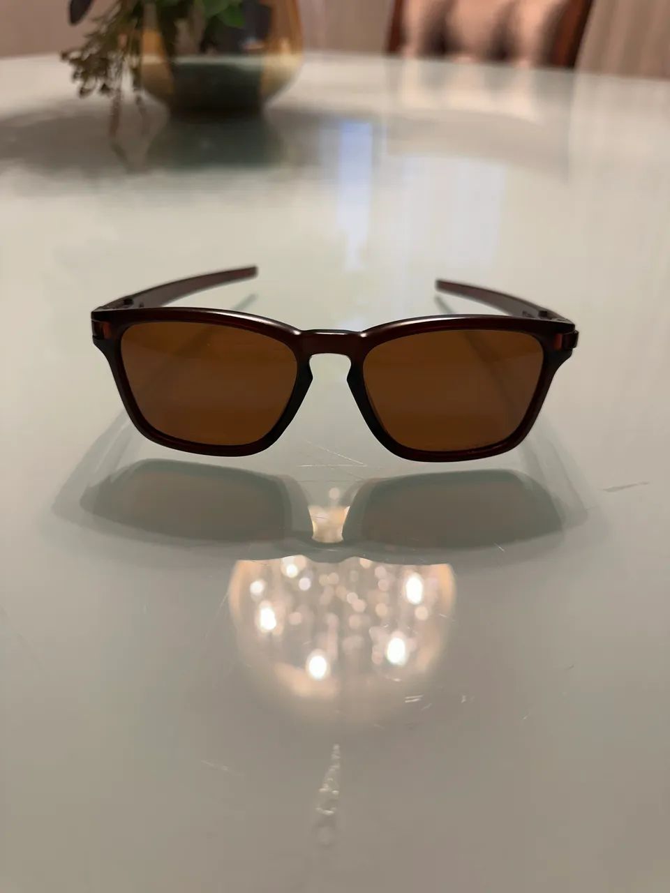 Óculos de sol oakley marrom - Foto 3