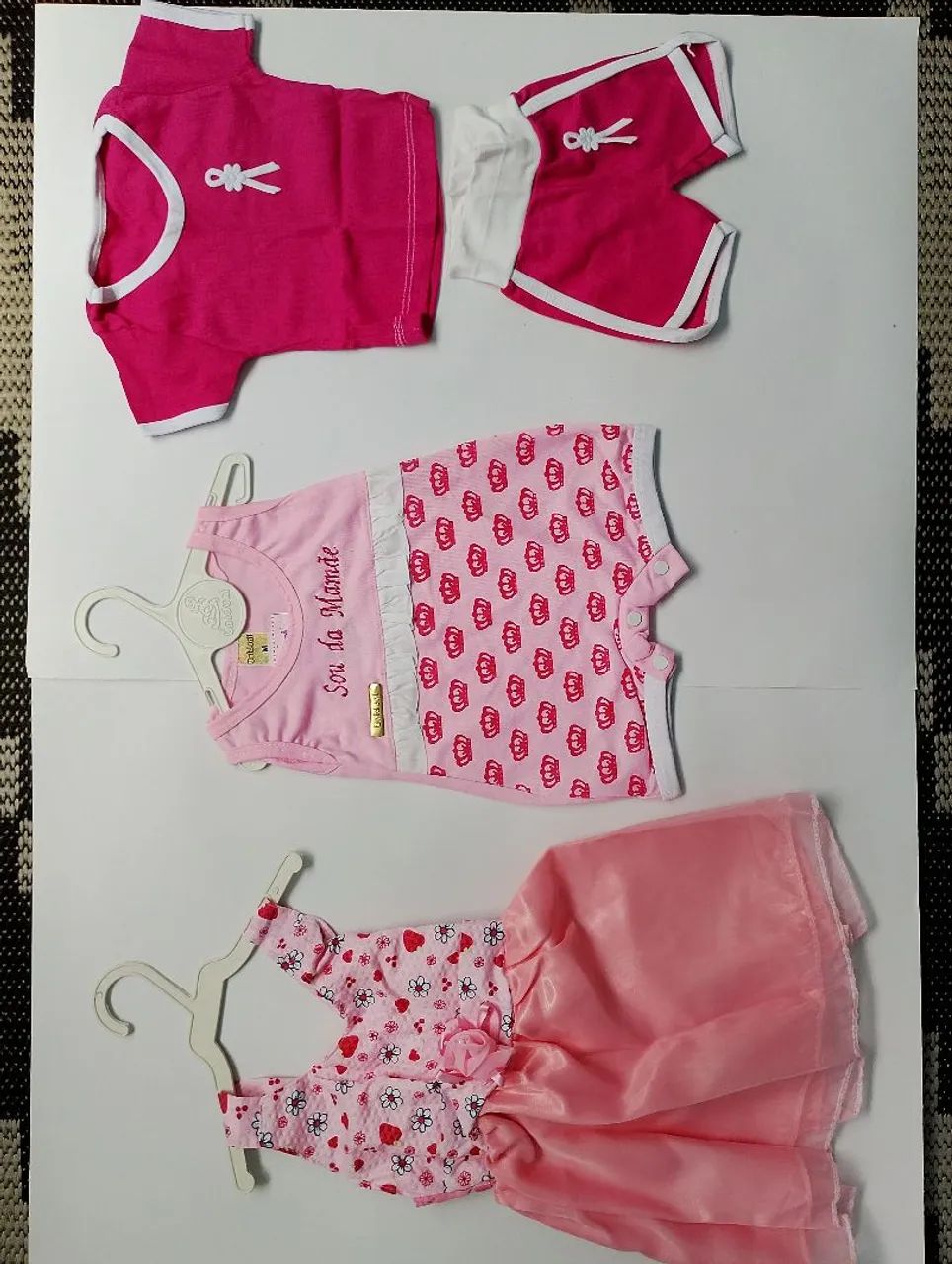 Kit bebê 3 peças menina