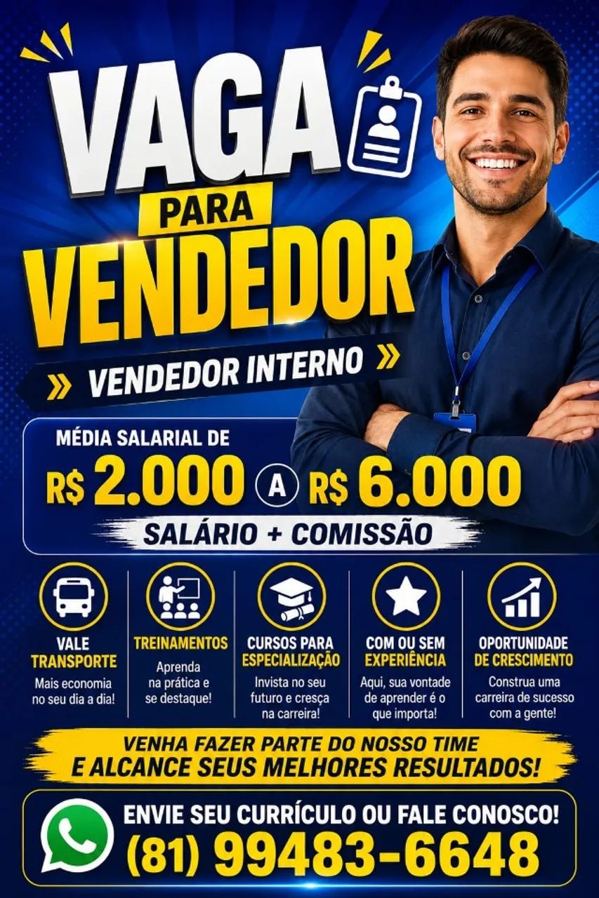 VAGA DE EMPREGO LEIA A DESCRIÇÃO