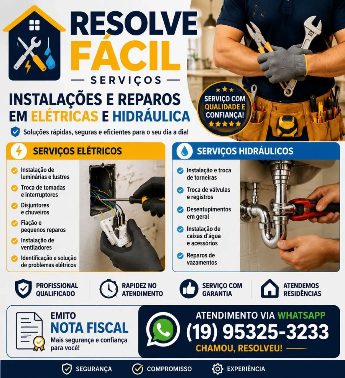 Eletricista e hidráulica 