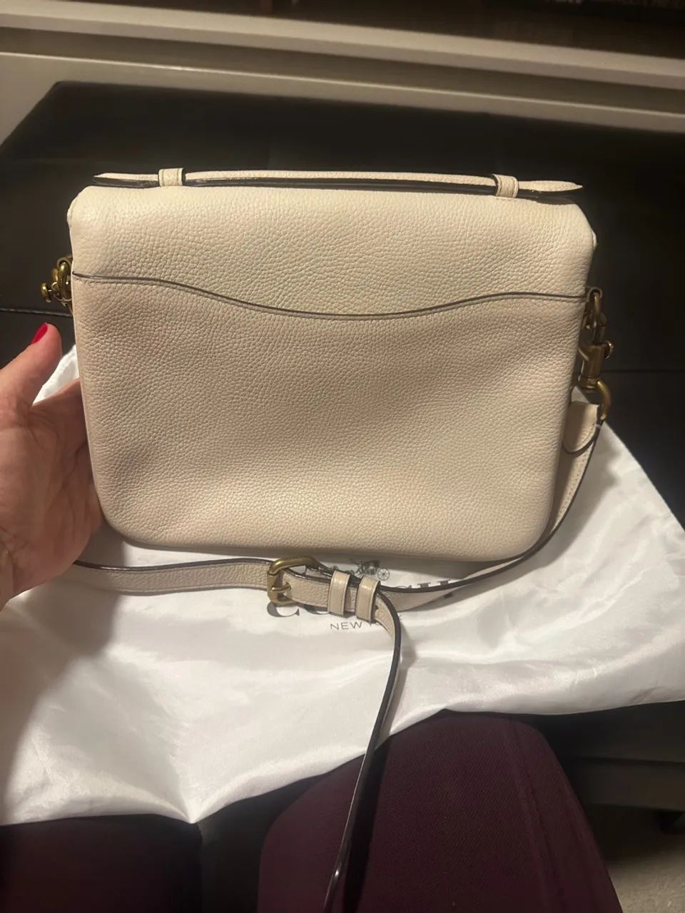 Bolsas Coach de Couro Off e Prata - Foto 2