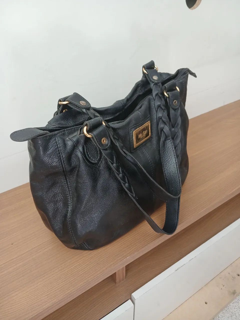 Bolsa grande preta, forrada da marca Mr Cat. - Foto 2