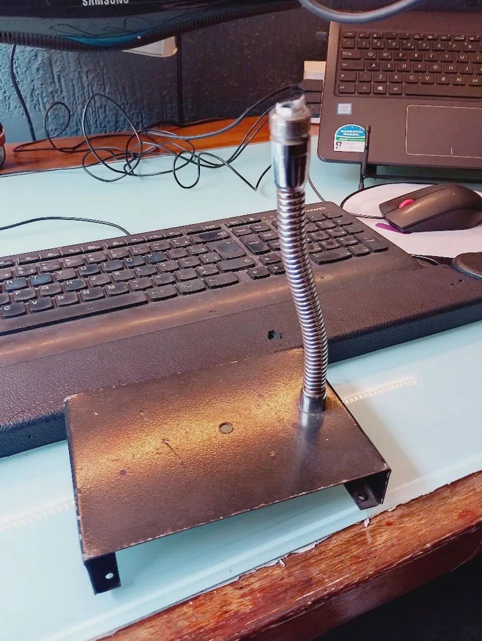 Microfone condensador Behringer usb C-1U + pedestal+ pedestal de mesa - Foto 4