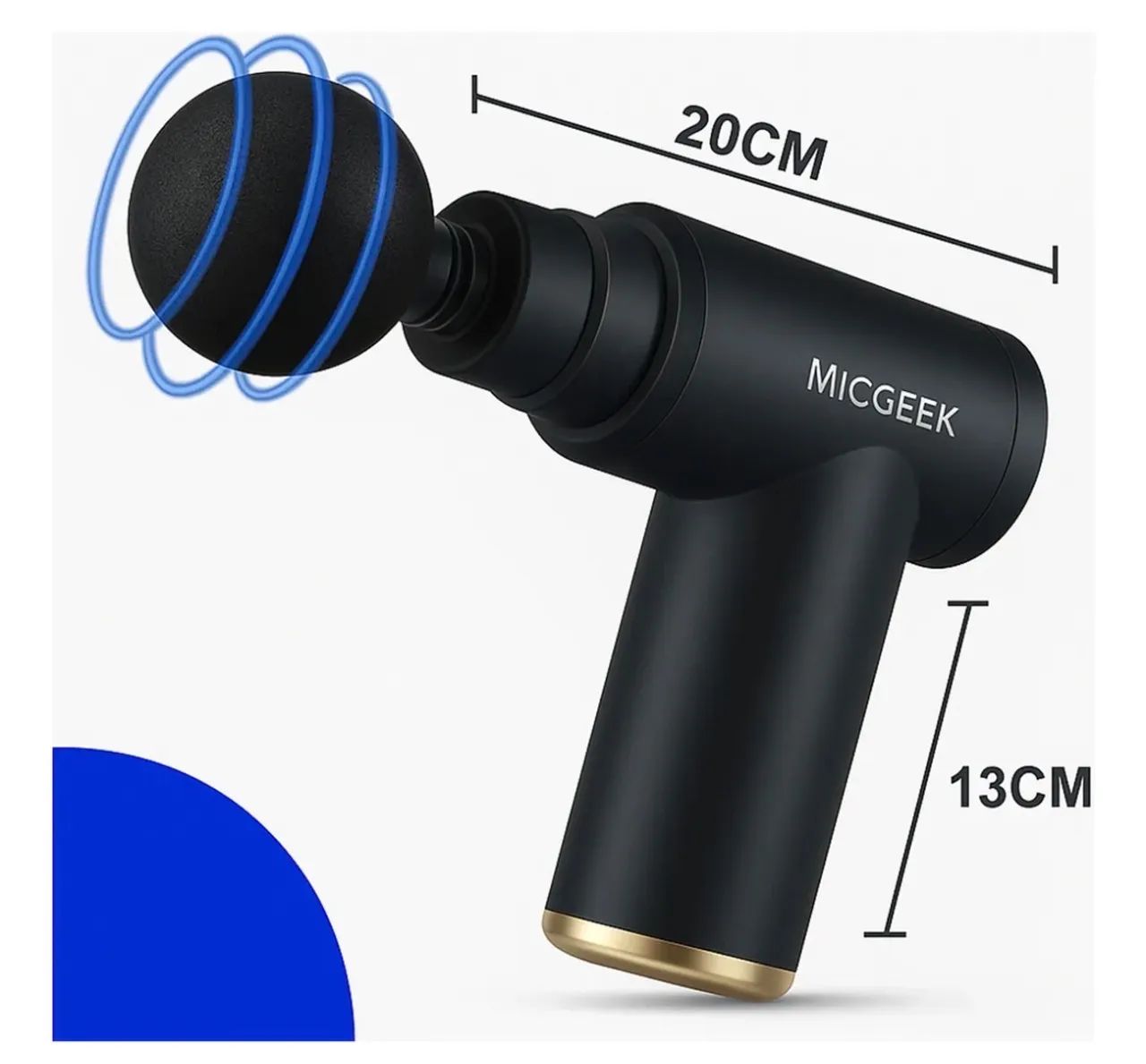 Massageador portátil com bateria recarregável  - Foto 2