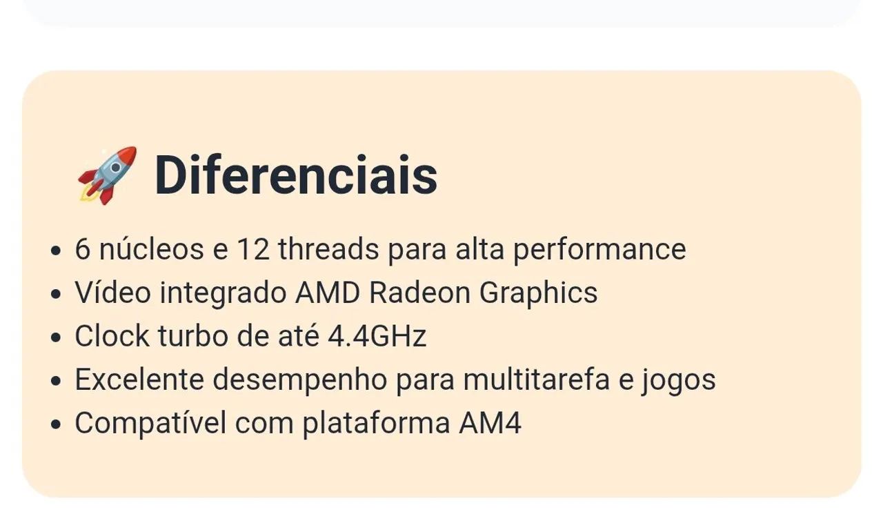 Processador Amd Ryzen 5 5600g - Foto 2