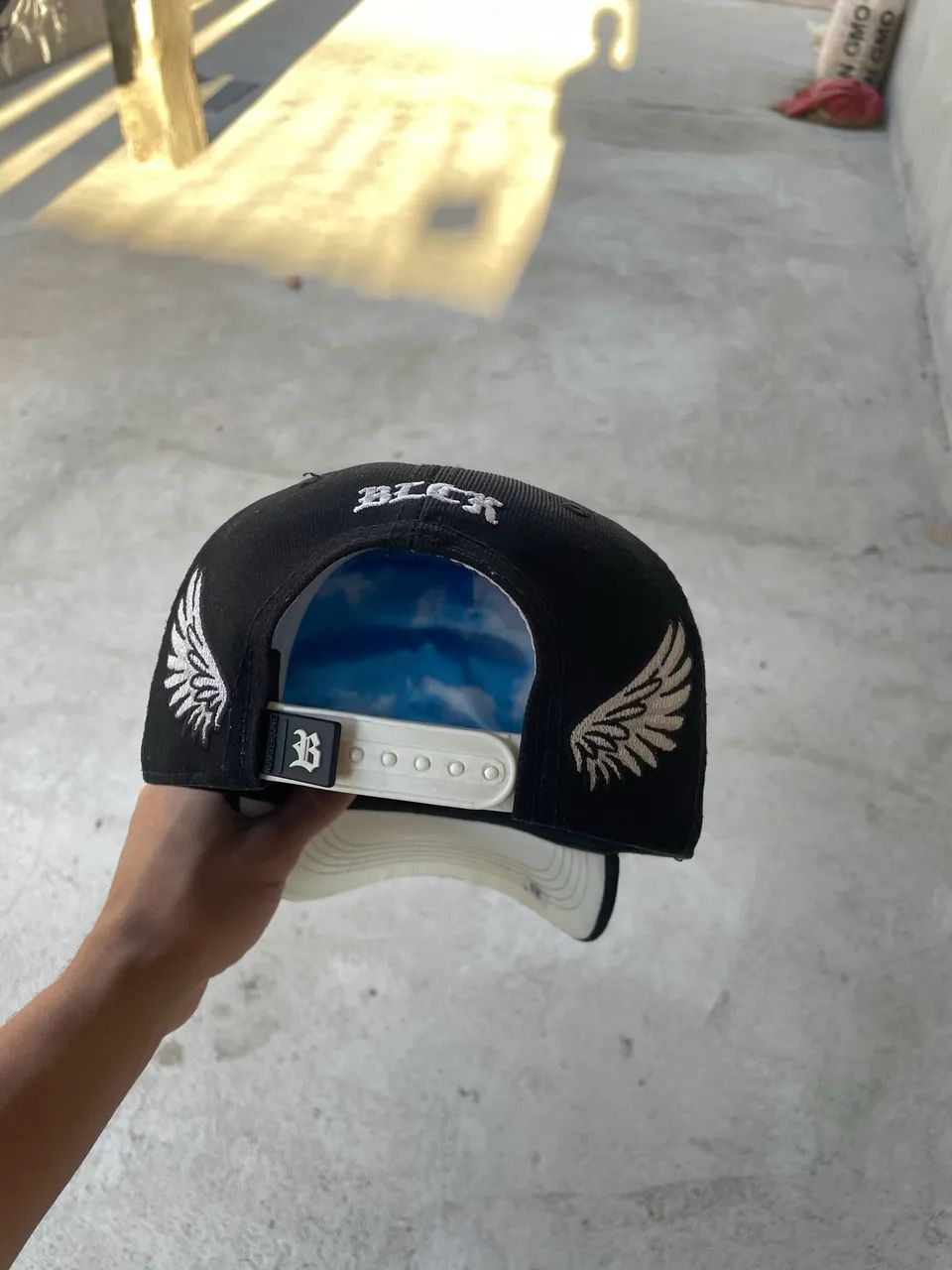 Boné Blck Brasil Aba Curva Snapback Wings Bordado Asas - Preto - Foto 4