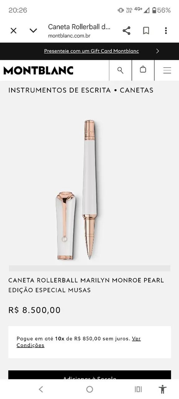 Caneta Mont Blanc 
