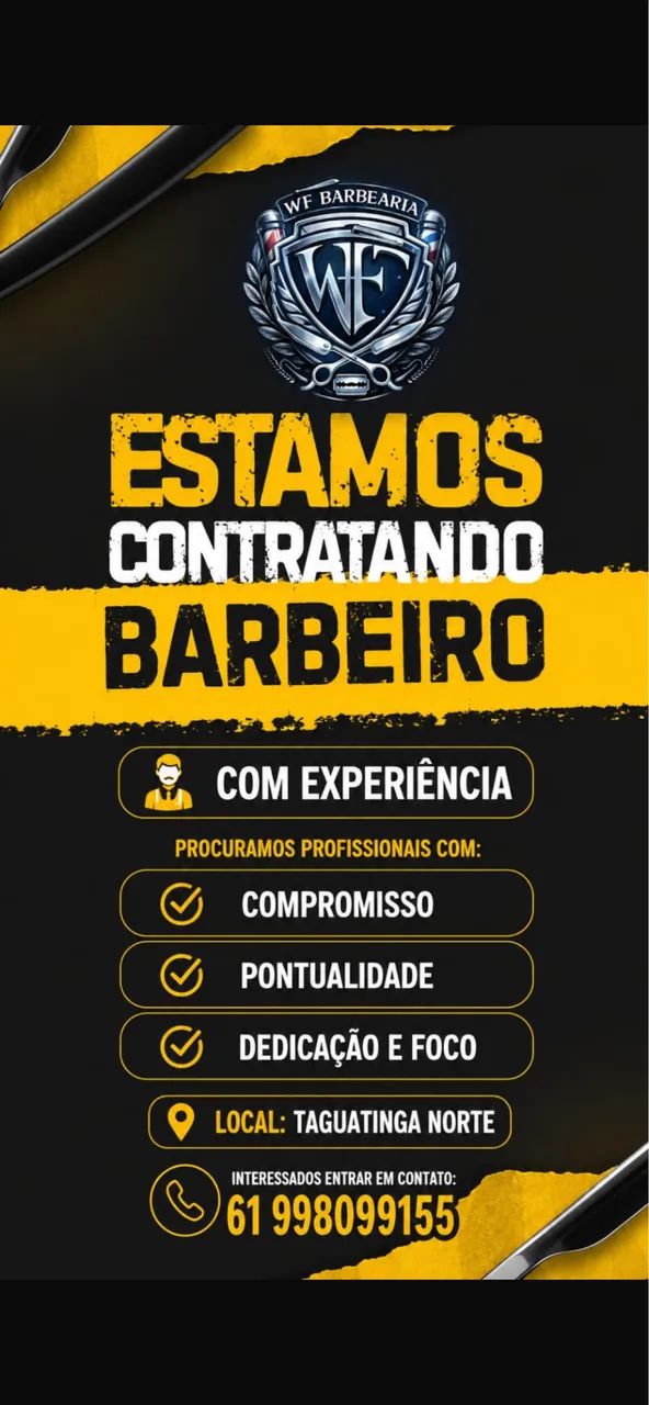 Vaga para Barbeiro.
