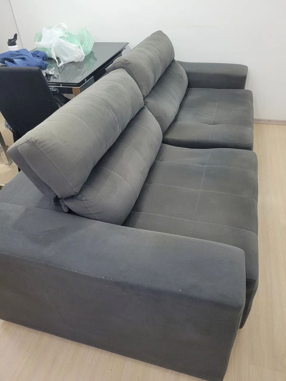 Sofá reclinável e retrátil de 2,40m, bom estado - Foto 4