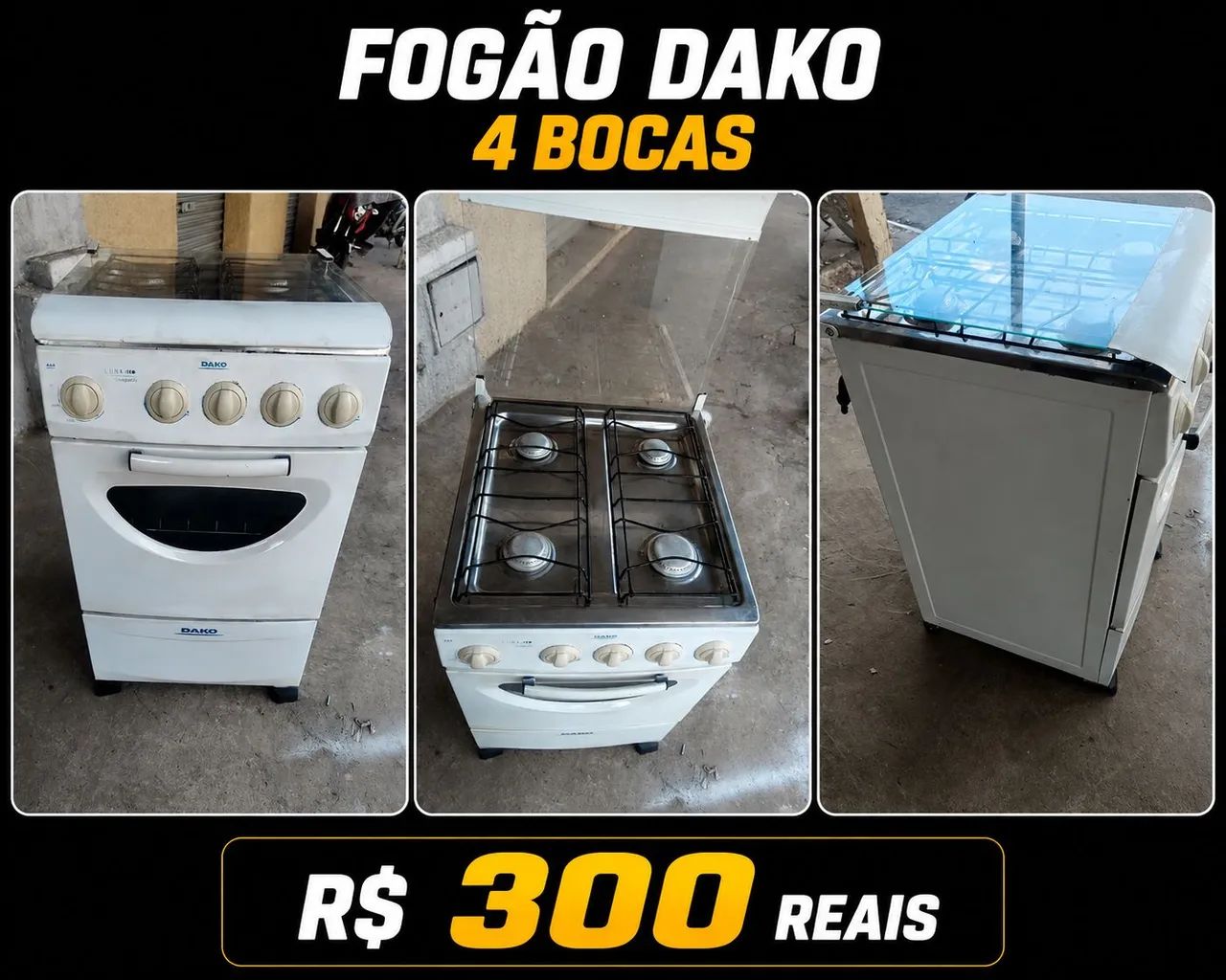 FOGÃO DAKO 4 BOCAS 