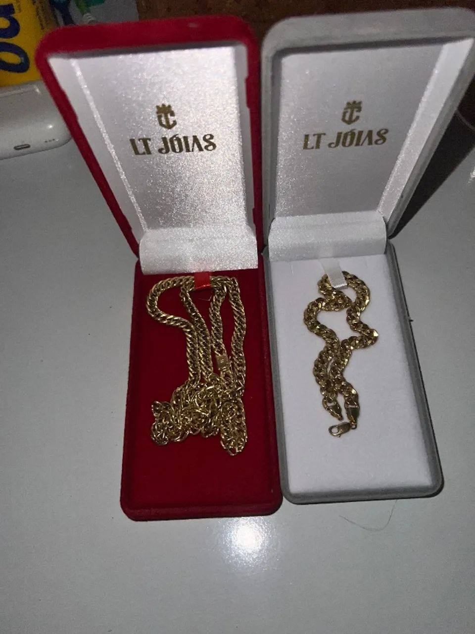 Cordão de ouro 16.1g e pulseira 8.2g