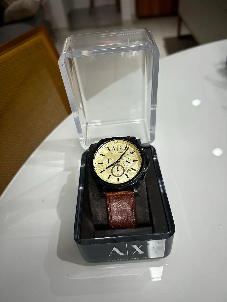 Relógio Armani Exchange AX2511 Cronógrafo - Couro Marrom