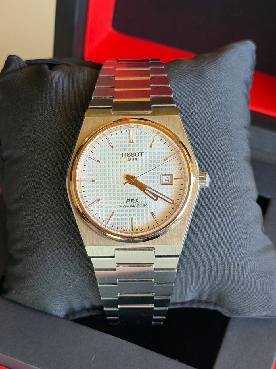 Relógio Tissot Prx automático branco usado 