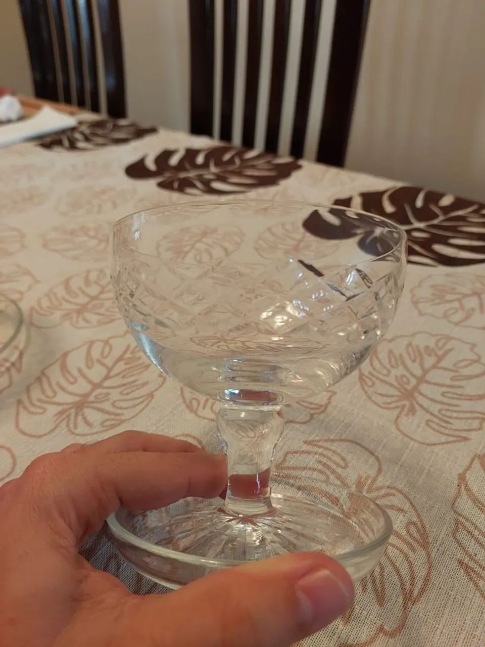 Jogo de 6 compoteiras de cristal importado - Foto 4