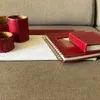 jogo de decoração para escritório completo em couro - Foto 2