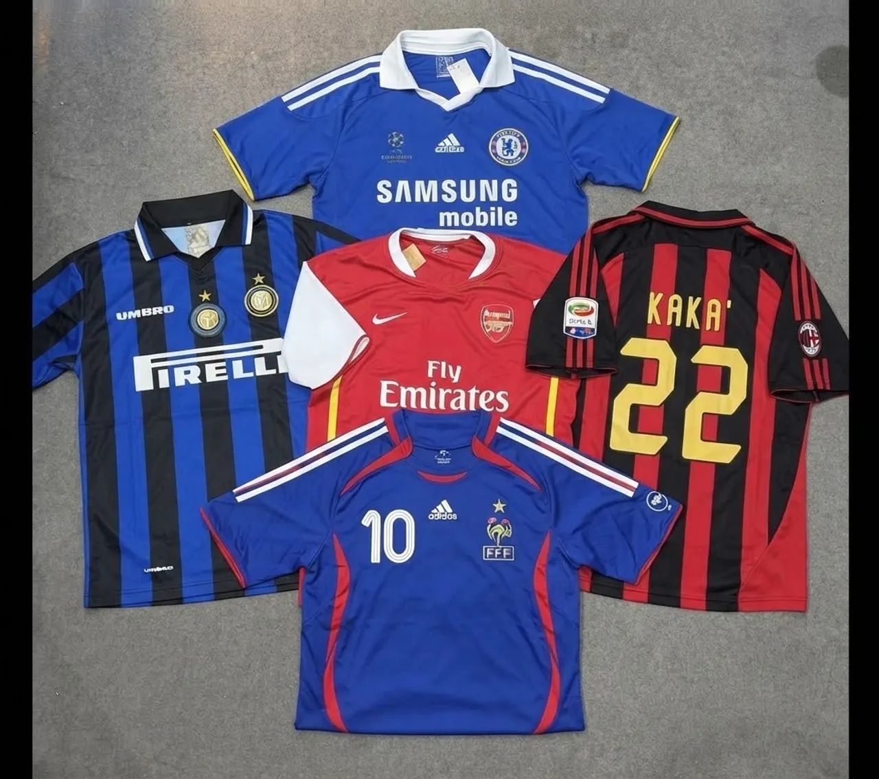 Kit 5 Camisas de time Retrô 