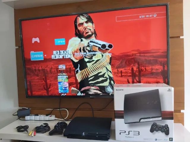 Playstation 3  Slim desbloqueado cheio de jogos!