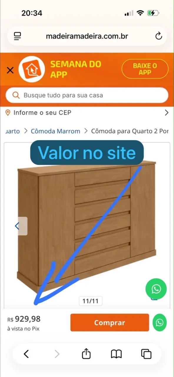 Cômoda grande, nova e ainda na caixa - Foto 5