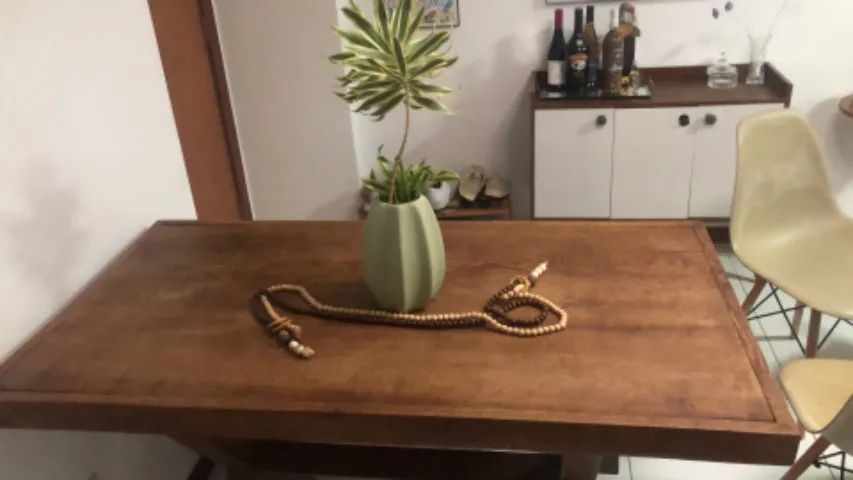 Mesa em madeira maci ça  - Foto 2