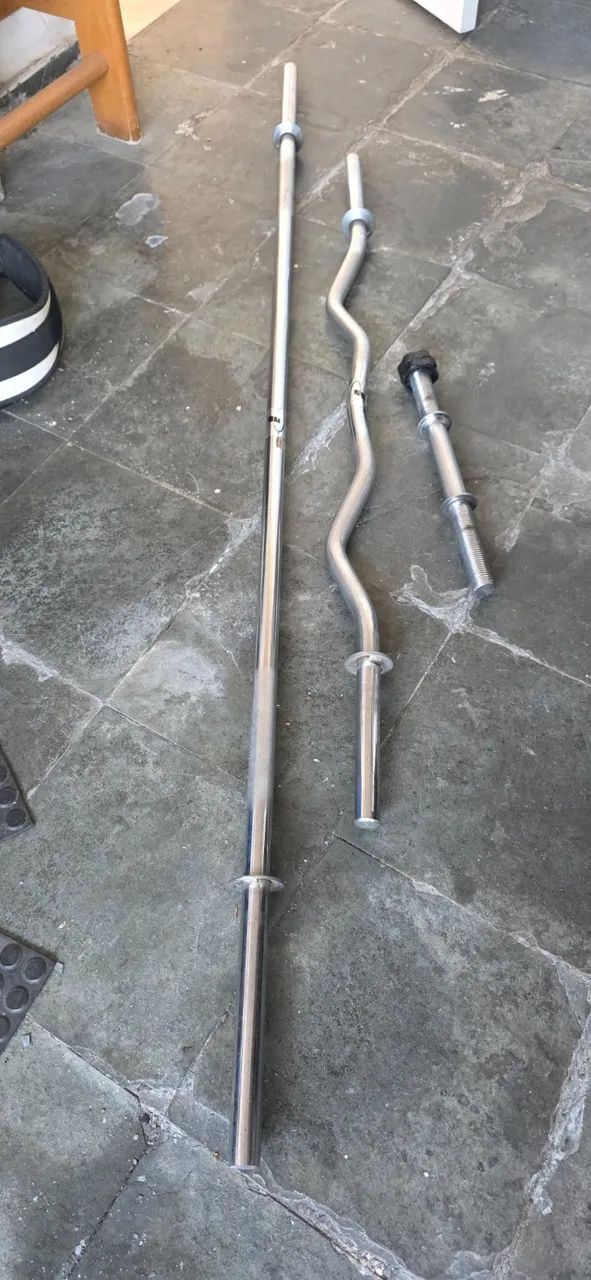 Barras para anilhas musculação
