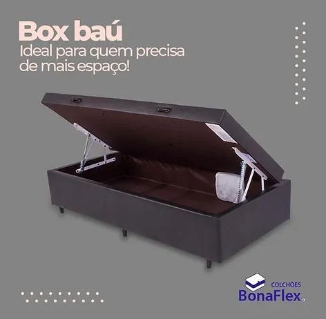 Base Box Bau Solteiro 88x188x42 - Bonaflex