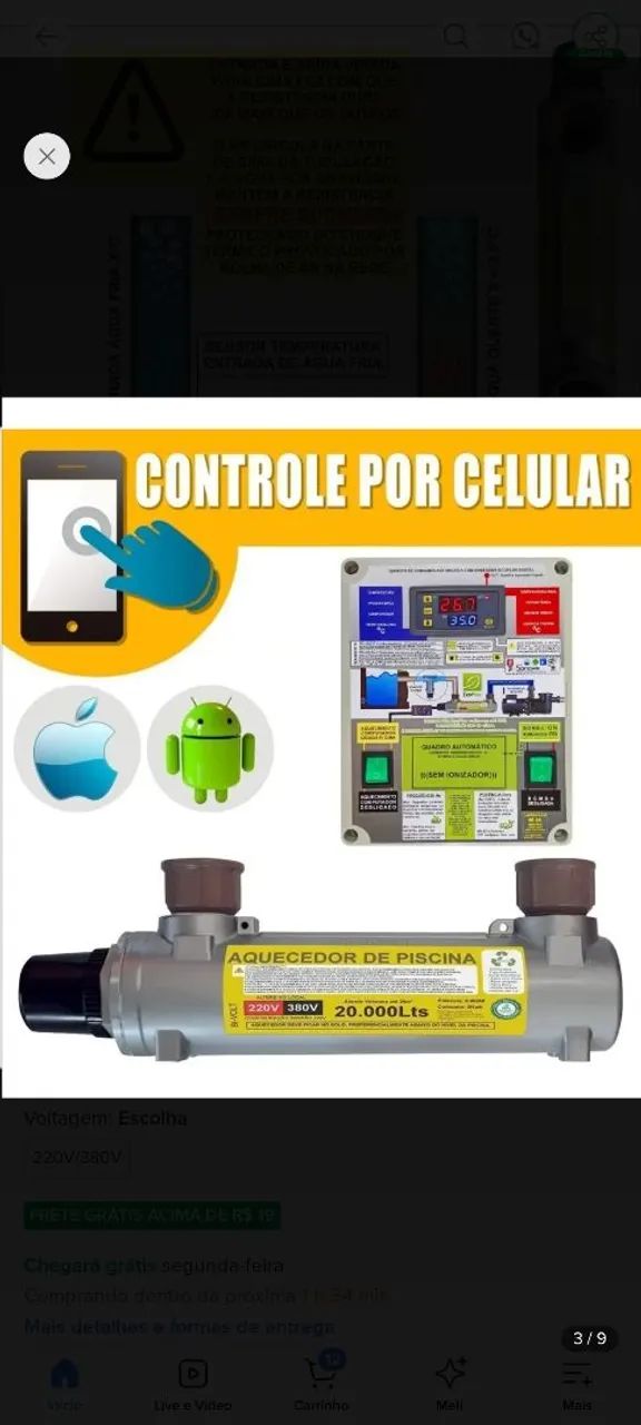 Aquecedor para piscina 20m3 - Foto 4