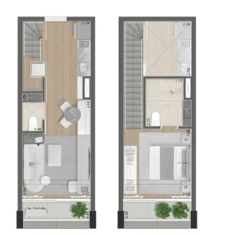 PLANTA 53m²