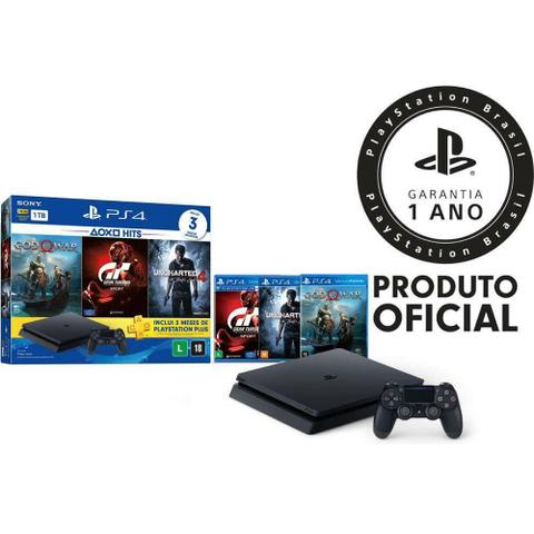 Produto Oficial Ps4 slim 1tb com jogos e garantia de 1ano