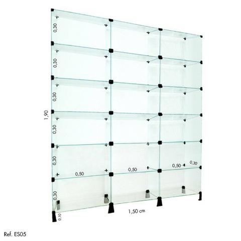 Estante de vidro 1,50 x 1,90 em oferta frete gratis SP