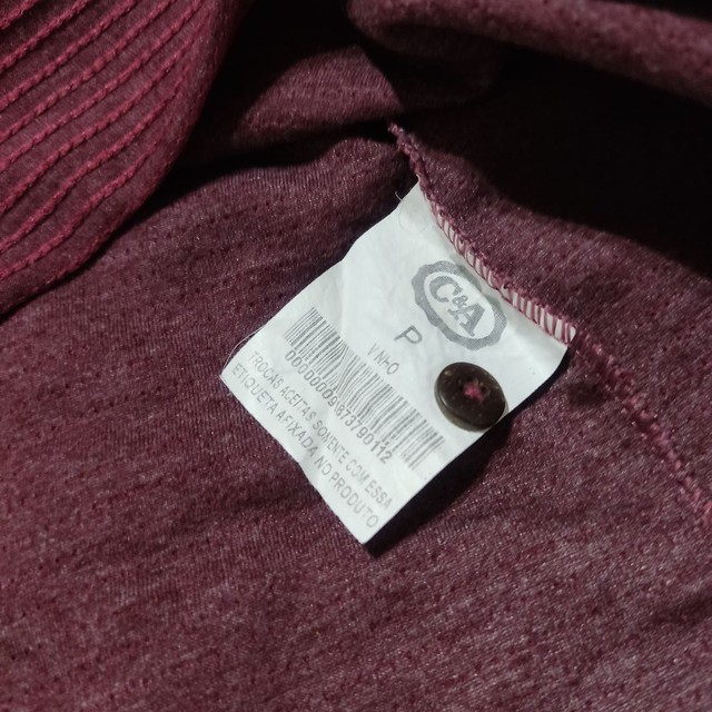 Camisa polo masculina vinho P - Foto 3