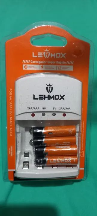  kit pilhas recarregaveis com carregador novas lacradas - Foto 2