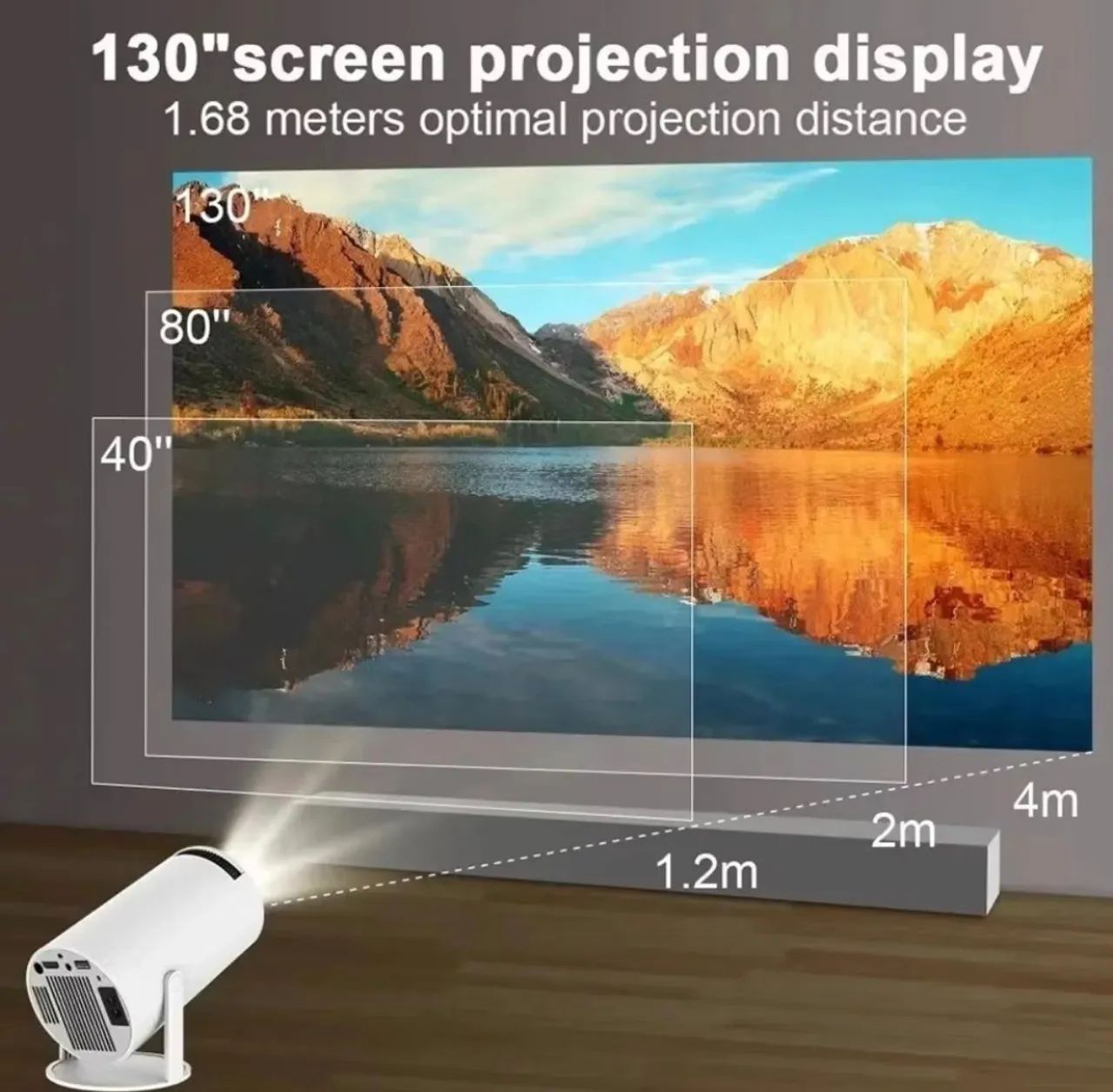 Projetor smart HY-300 HD HDMI BLUETOOTH - Foto 3