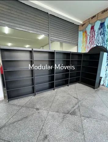 Kit 5 Estantes Prateleiras - MDF  Preto