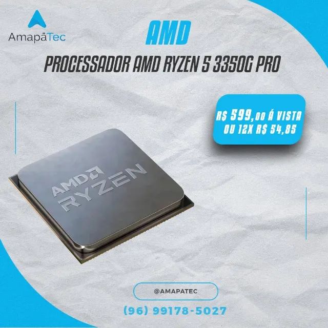 Processador AMD Ryzen 5 3350G PRO 3.6 GHz