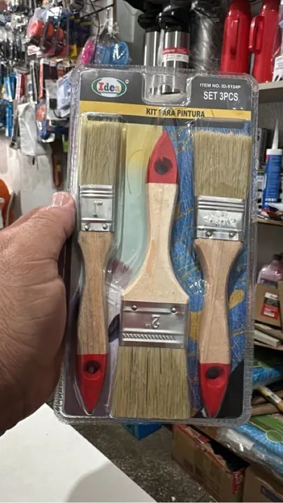 Kit de Pincéis para Pintura - 3 Peças - Foto 4