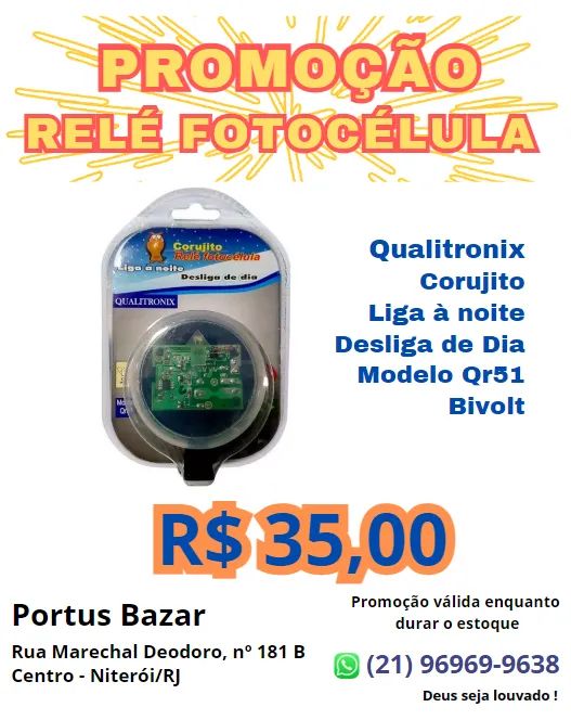 Relé Fotocélula Corujito - Novo