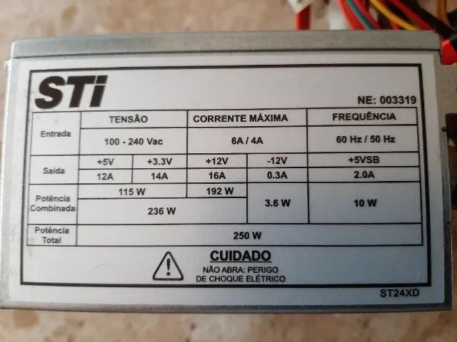 Fonte de alimentação STi