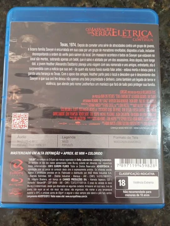 Blu ray O Massacre da serra elétrica a lenda continua - Foto 3