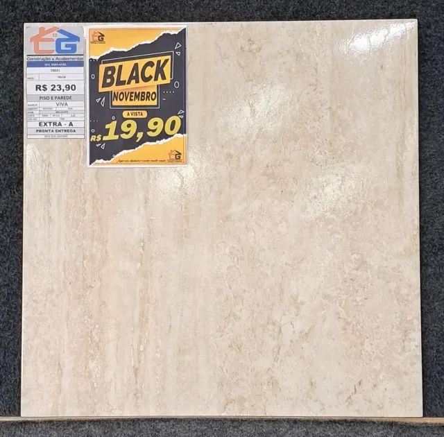 Black November - Piso 58x58 Vpc 58031 1º Linha R$ 19,90m2 a Vista.