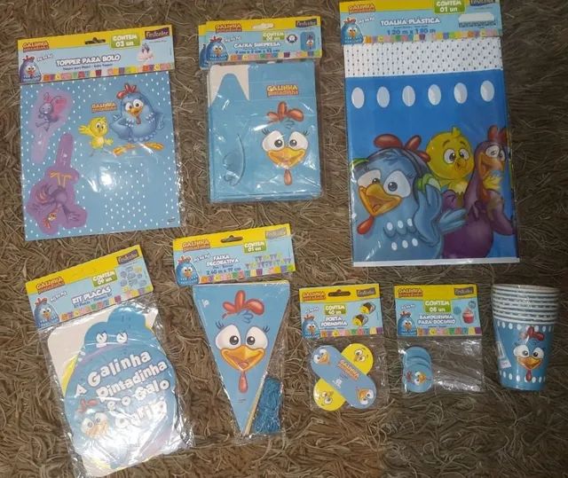 Kit decoração festa Galinha Pintadinha<br>Novo