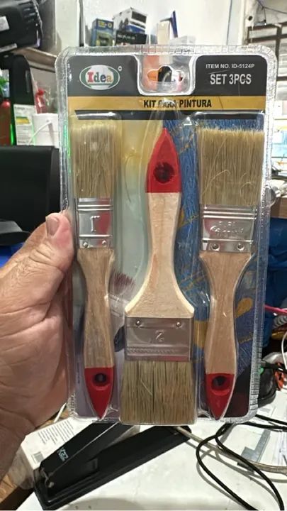 Kit de Pincéis para Pintura - 3 Peças - Foto 6