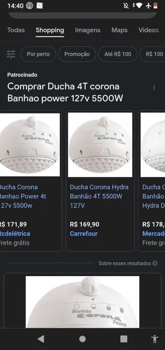 Ducha 4 temperaturas nova na embalagem