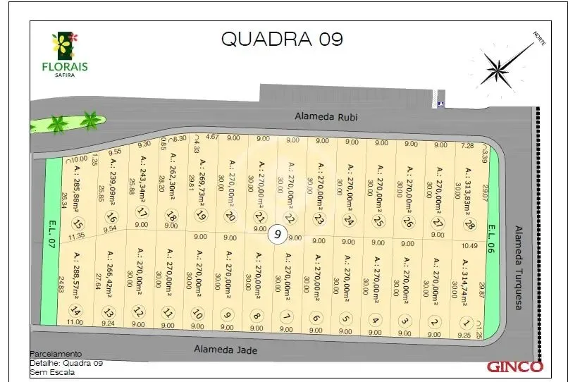 Vendo Terreno Florais Safira, R$ 500 mil, 270m² codigo: 116384