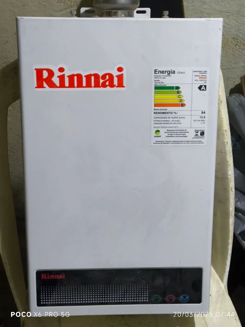Aquecedor de água a gás Rinnai - Novo - Foto 4